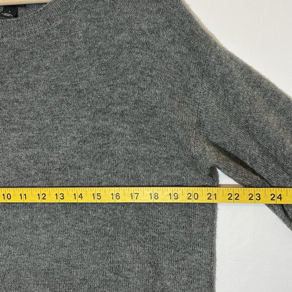 Halogen Women's Wool Blend Sweater Tie Sleeves Gray Small Size Preppy Work - Picture 6 of 9